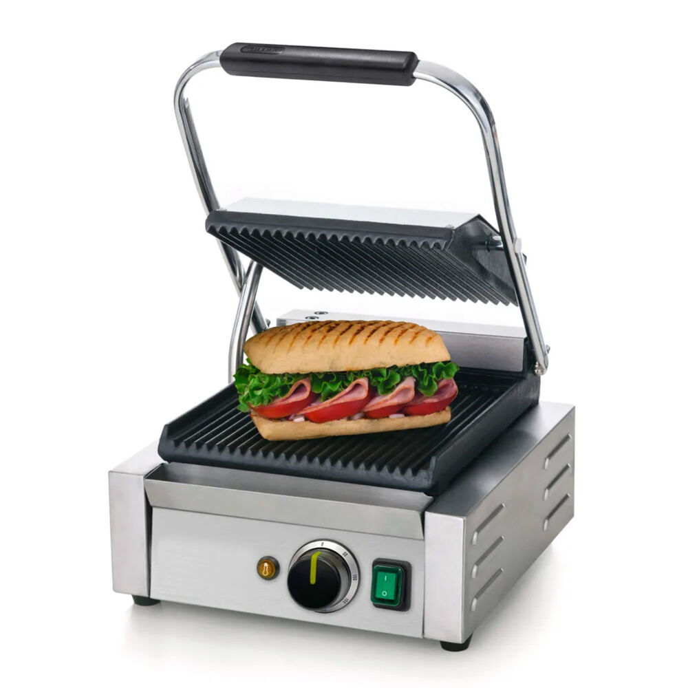 Panini grill Metos 220x230 mm rillet, enkel 230V/1NPE/50Hz