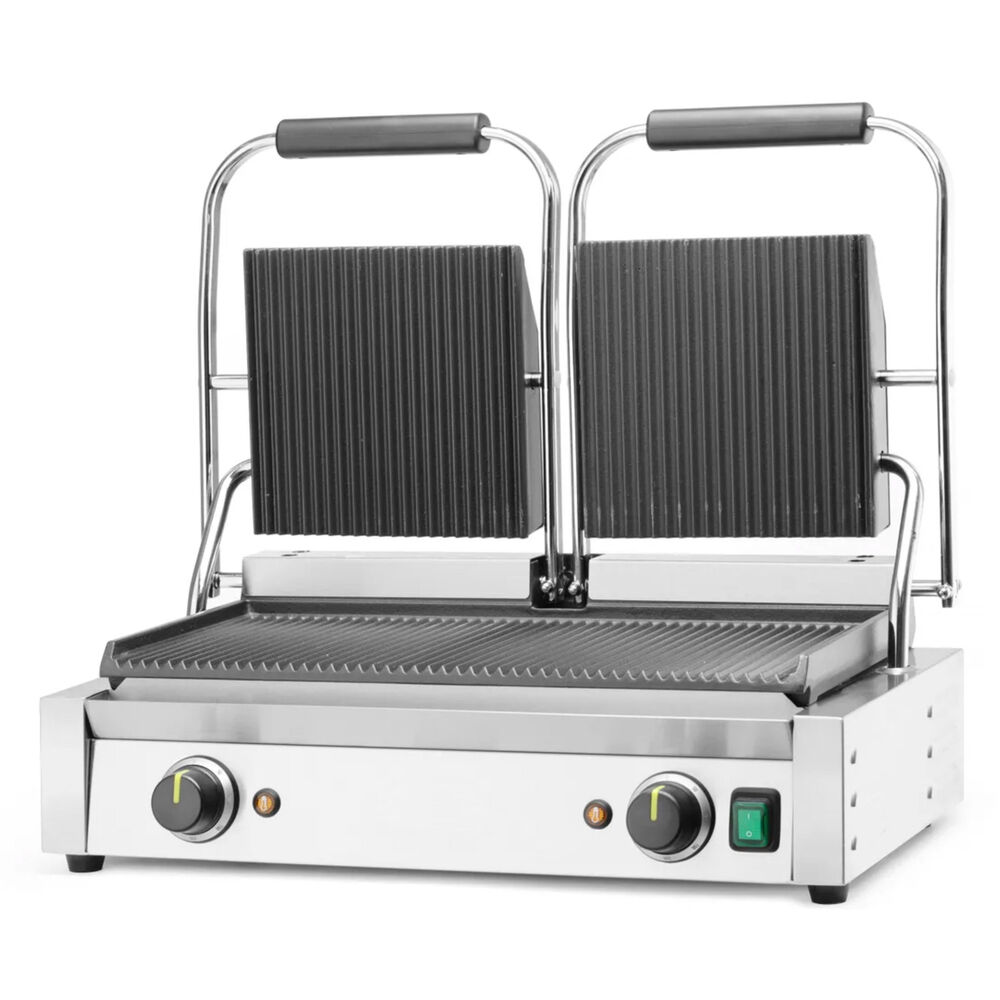 Panini grill Metos 475x230 rifflet, dobbel, 230V/1NPE/50Hz