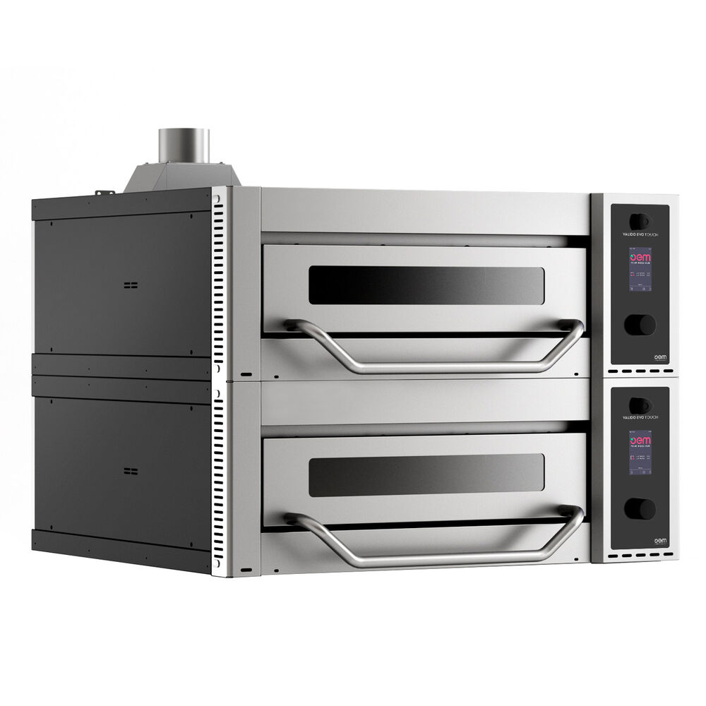 Pizzaovn Metos Valido EVO 835A DG Pro med to kammer, dørene
åpnesoppover, 400V/3NPE/50Hz