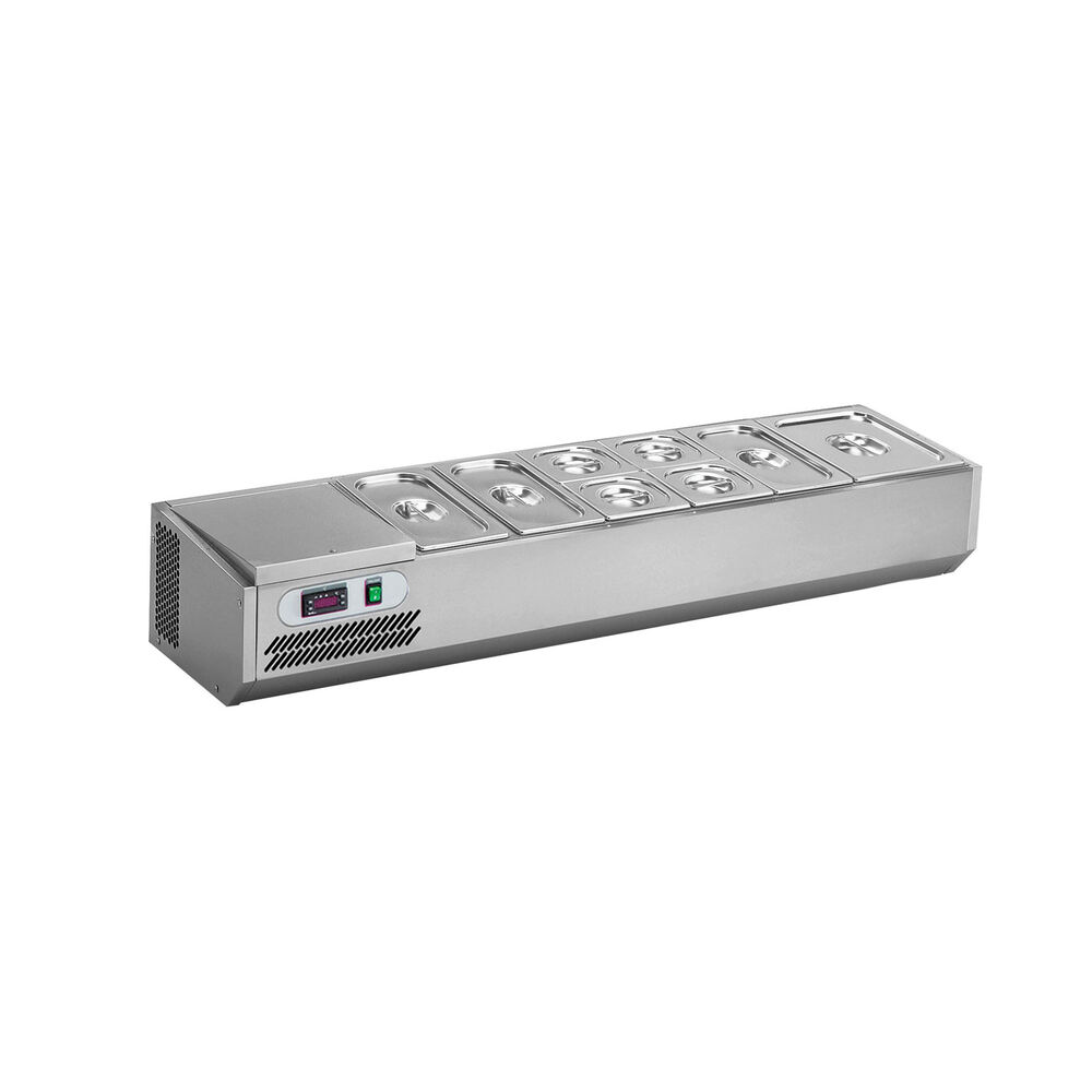 Refrigerated display Metos VPZ11-24BS, cooling unit on the left