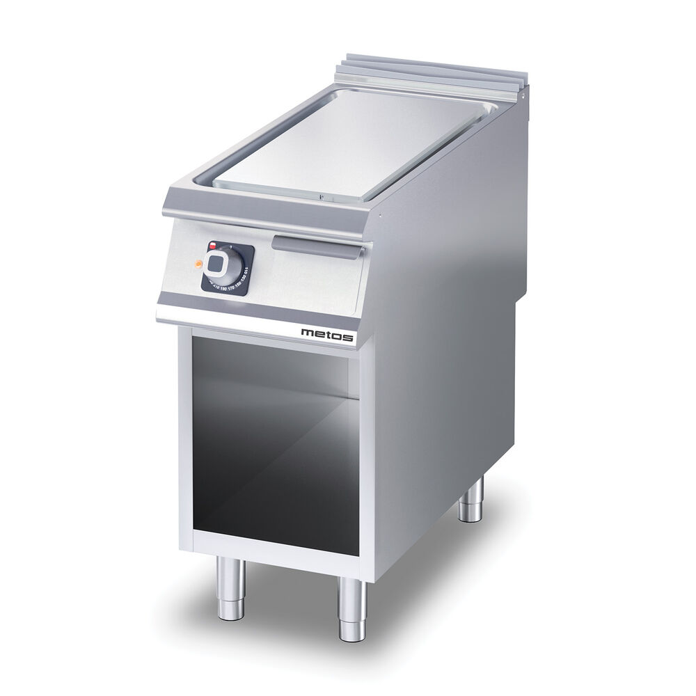 Flatgrill slett stål Metos Diamante D72/25SFTEA med åpent stativ,400V