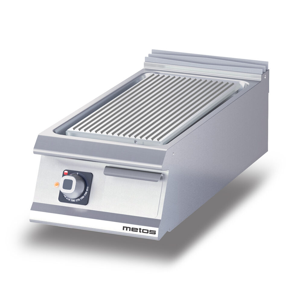 Flatgrill räfflad Metos Diamante D72/25TSFTEAR bordsmodell,400V/3NPE/50/60Hz