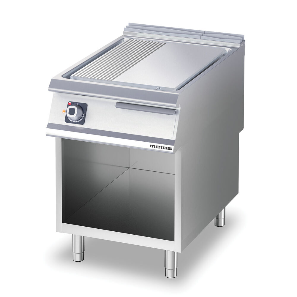 Flatgrill slett/räfflad Metos Diamante D73/25SFTEA1/3R med åpent stativ,400V/3NPE/50/60Hz