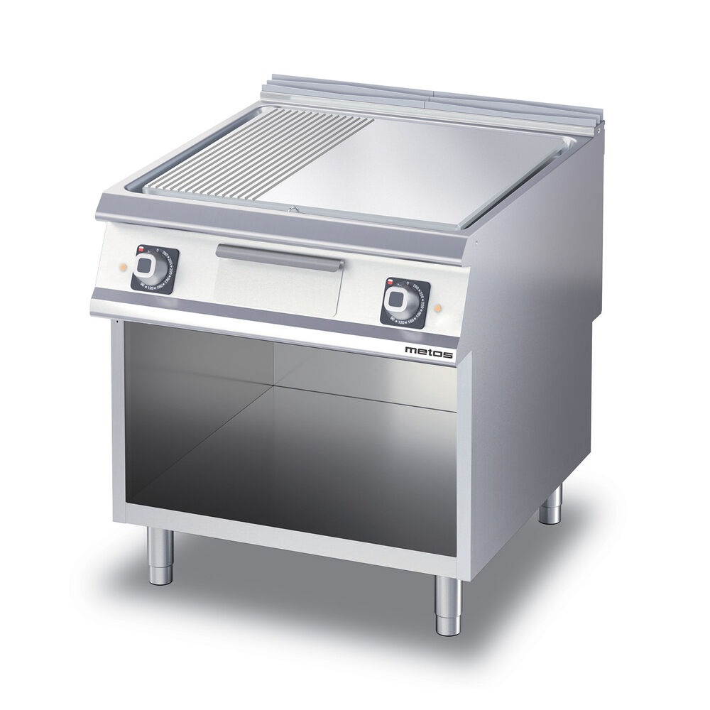 Flatgrill räfflad/slett Metos Diamante D74/25SFTEA1/3R med åpent stativ,400V/3NPE/50/60Hz