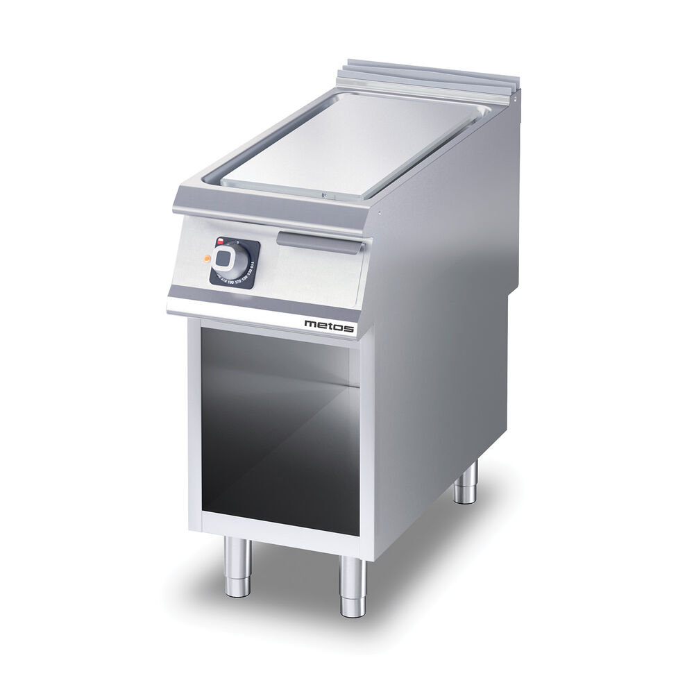 Griddle chromium Metos Diamante D92/25FTEC with open cupboard